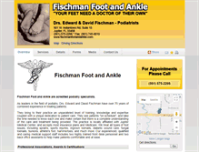 Tablet Screenshot of fischmanfootandankle.com